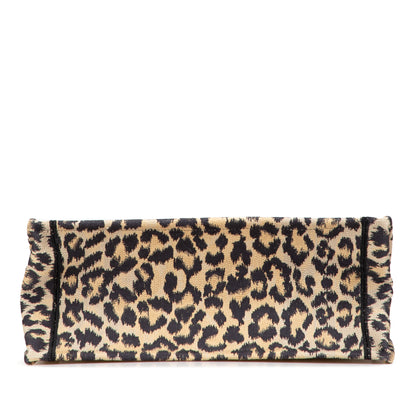Dior Mizza Embroidered Canvas Leopard Book Tote