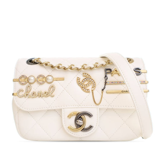 Chanel Mini Quilted Lambskin Coco Clips Flap