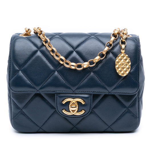 Chanel Mini Square Bijoux Logo Chain Flap