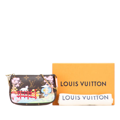 Louis Vuitton Monogram Vivienne Christmas Animation Japanese Garden Pochette Accessoires