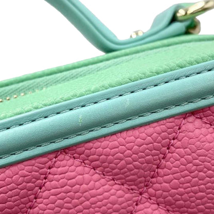 Chanel Tricolor Caviar CC Filigree Vanity Case