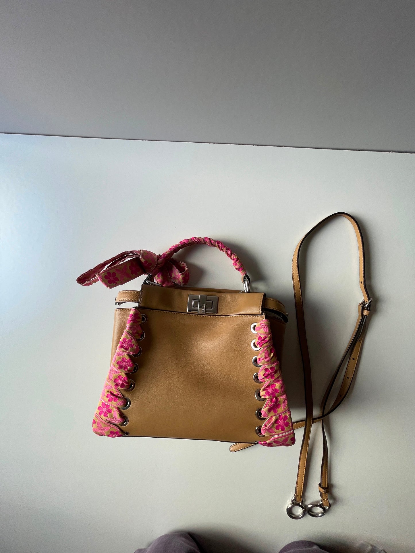 Fendi Mini Ribbon Whipstitch Pekaboo used bag