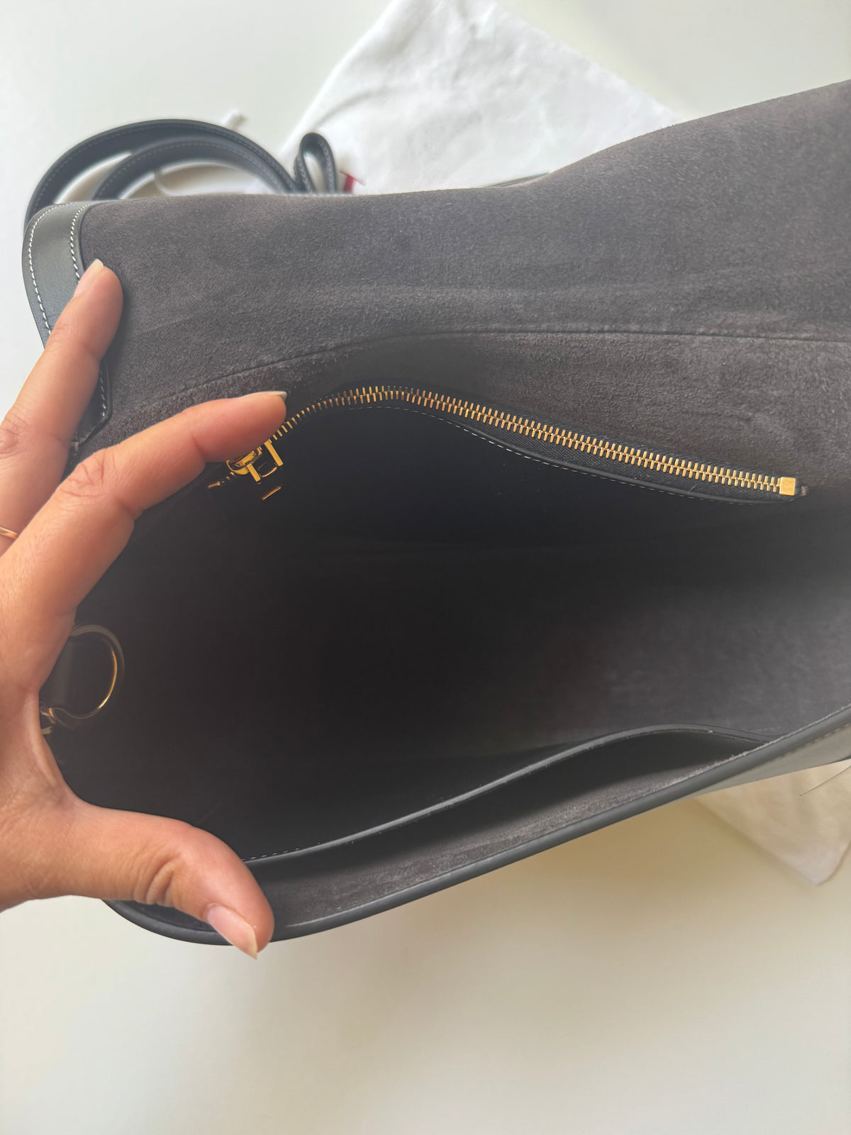 Valentino Leather Ohval Flap Bag