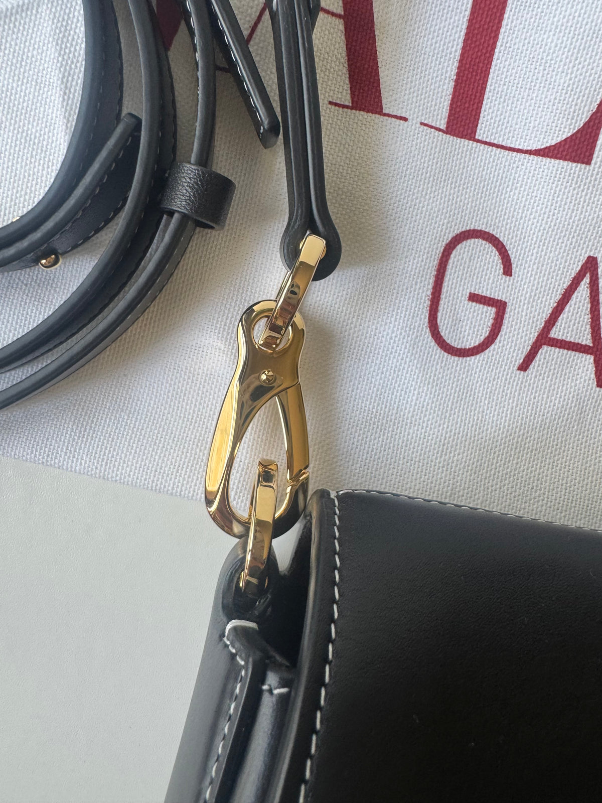 Valentino Leather Ohval Flap Bag