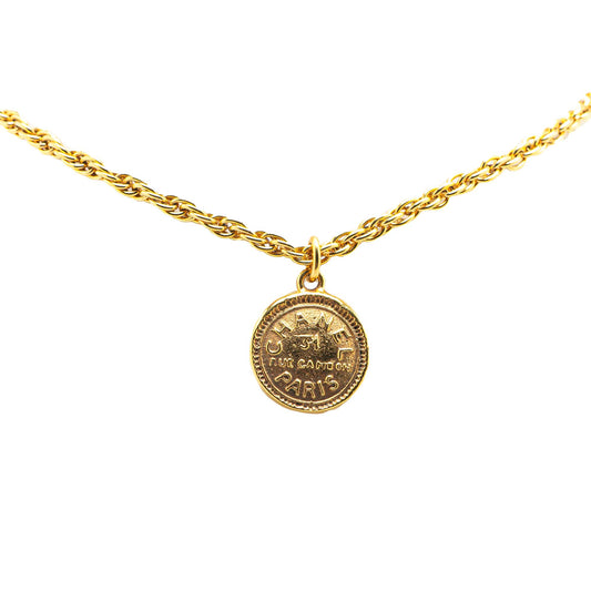 Chanel Gold Plated 31 Rue Cambon Pendant Necklace