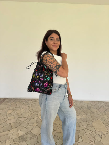 Prada Floral Printed Tessuto Tote