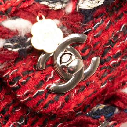 Chanel Small Classic Tweed Charm Double Flap