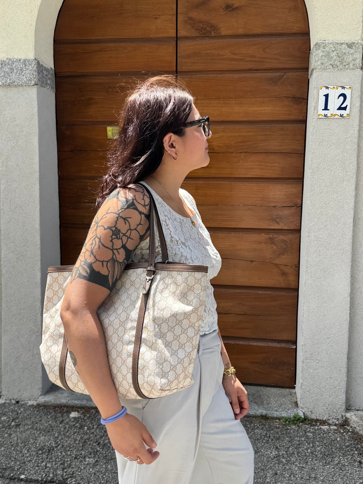 Gucci GG Supreme Nice Tote Bag