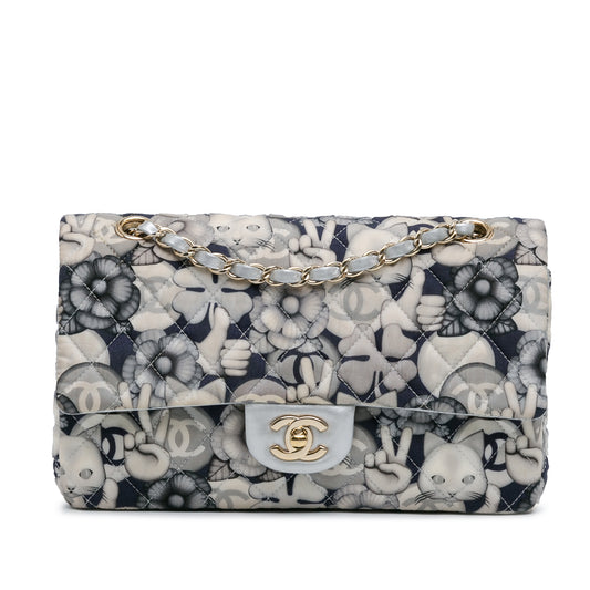 Chanel Medium Classic Nylon Cat Emoticon Double Flap