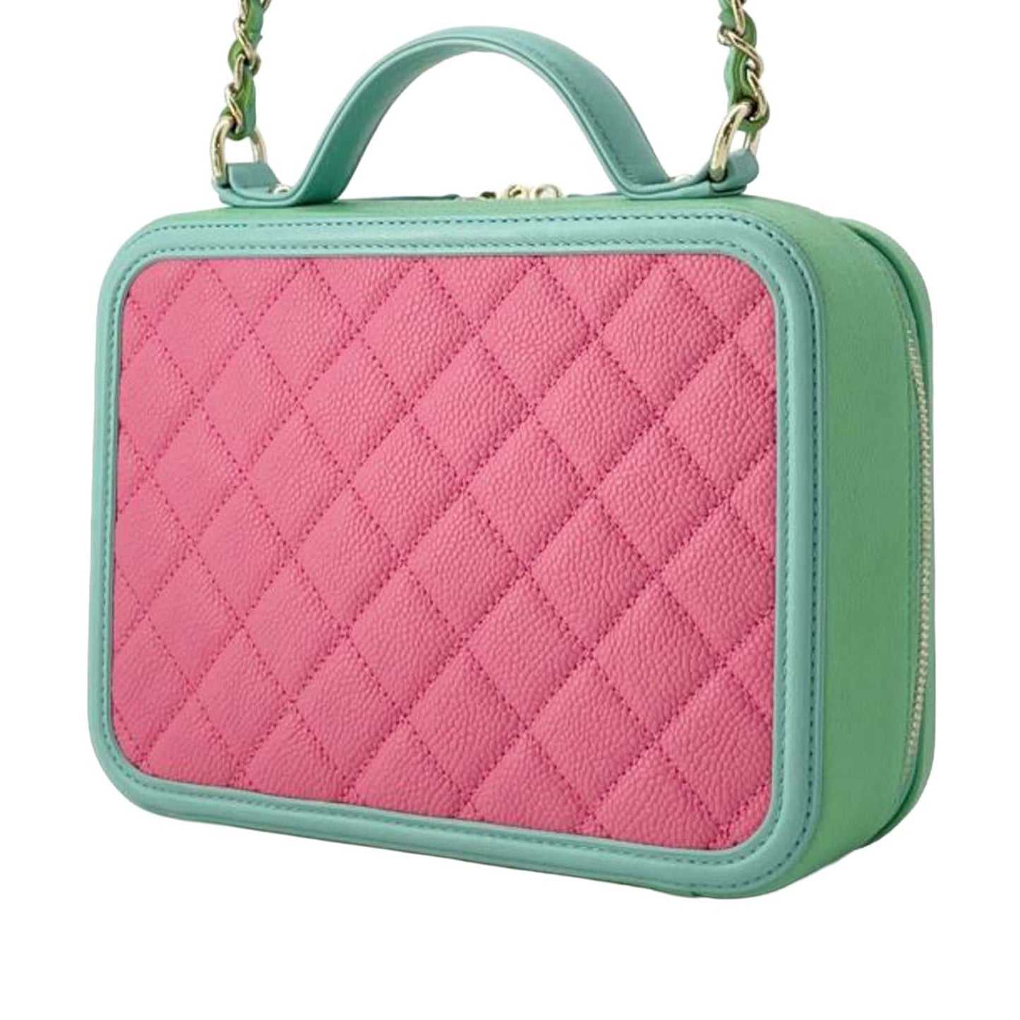 Chanel Tricolor Caviar CC Filigree Vanity Case