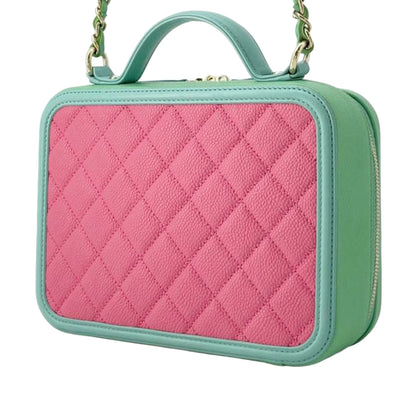 Chanel Tricolor Caviar CC Filigree Vanity Case