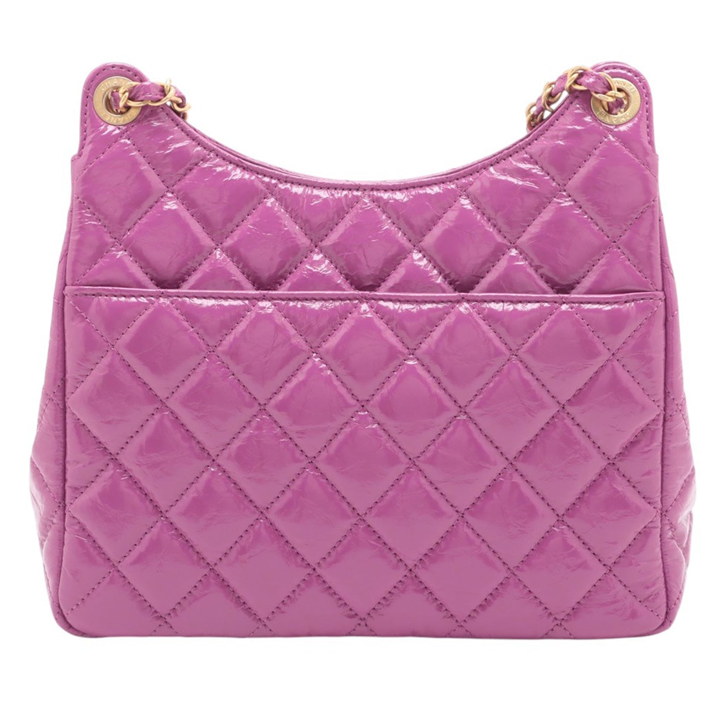 Chanel Crumpled Wavy CC Hobo Bag