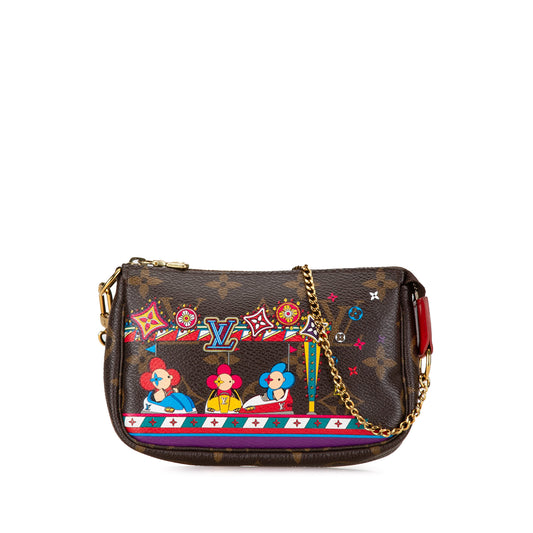 Louis Vuitton Monogram Vivienne Christmas Mini Pochette Accessoires