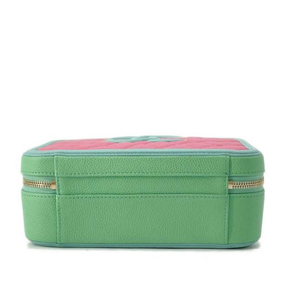 Chanel Tricolor Caviar CC Filigree Vanity Case