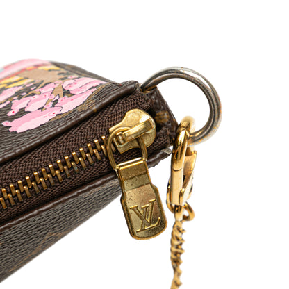 Louis Vuitton Monogram Vivienne Christmas Animation Japanese Garden Pochette Accessoires