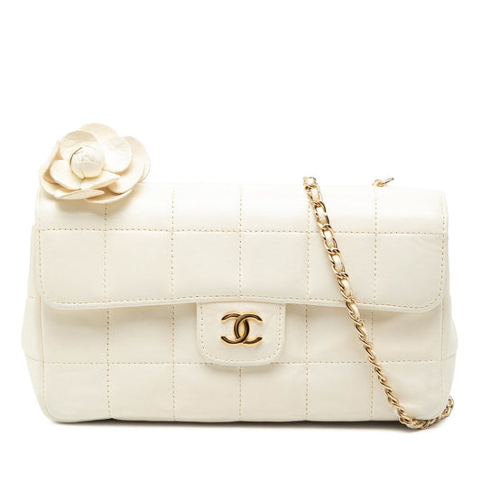 Chanel Chocolate Bar Camellia Flap