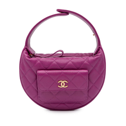 Chanel Quilted Caviar Polly Pocket Hobo