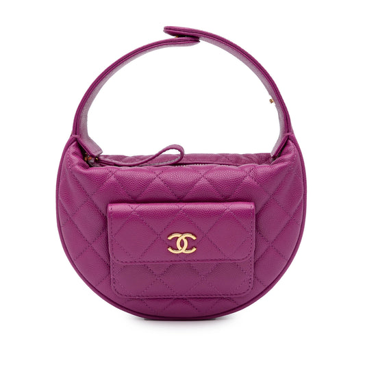 Chanel Quilted Caviar Polly Pocket Hobo