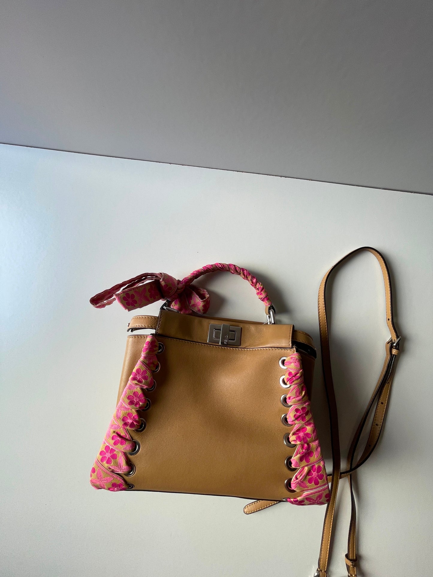 Fendi Mini Ribbon Whipstitch Pekaboo used bag