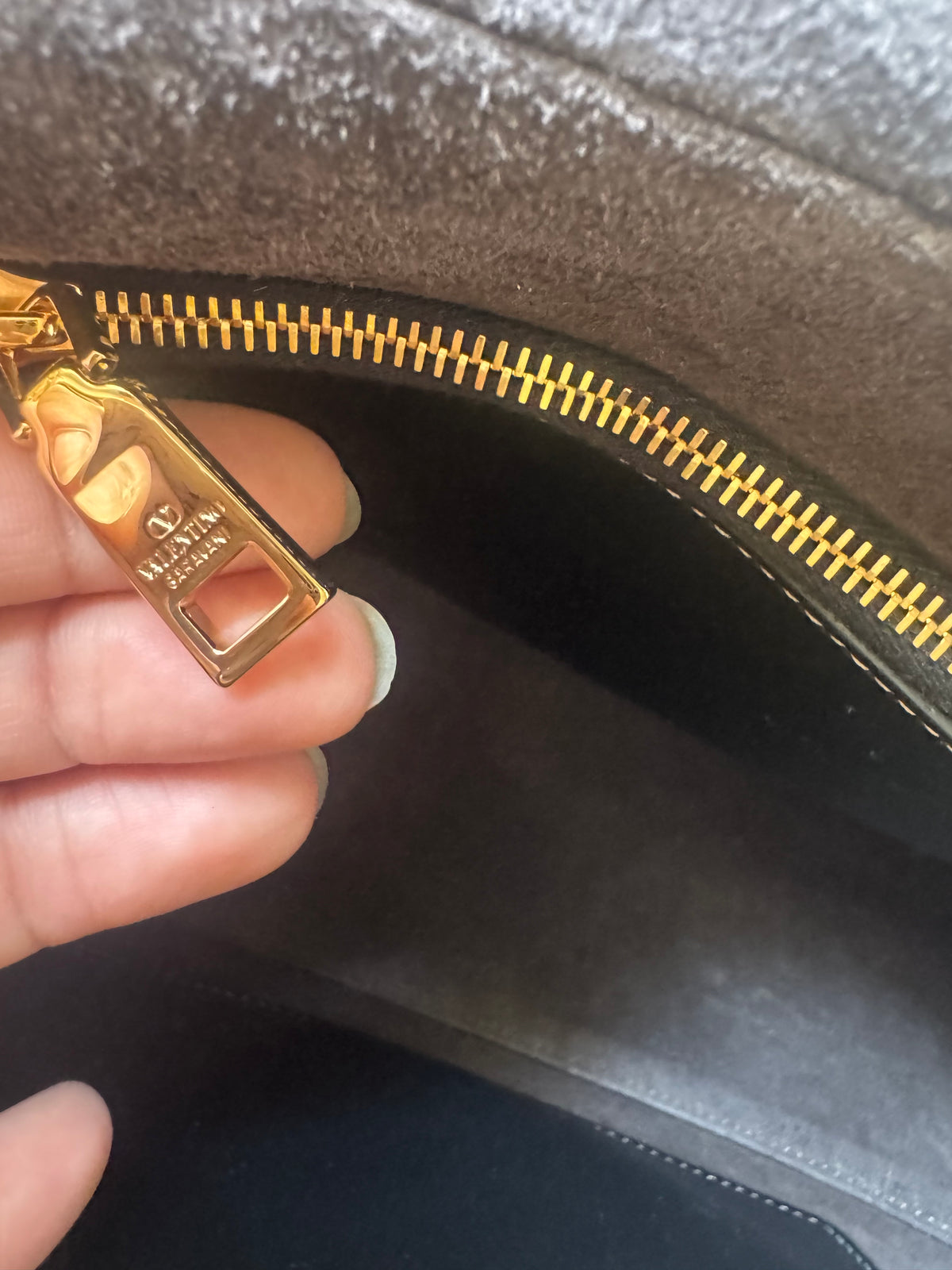 Valentino Leather Ohval Flap Bag