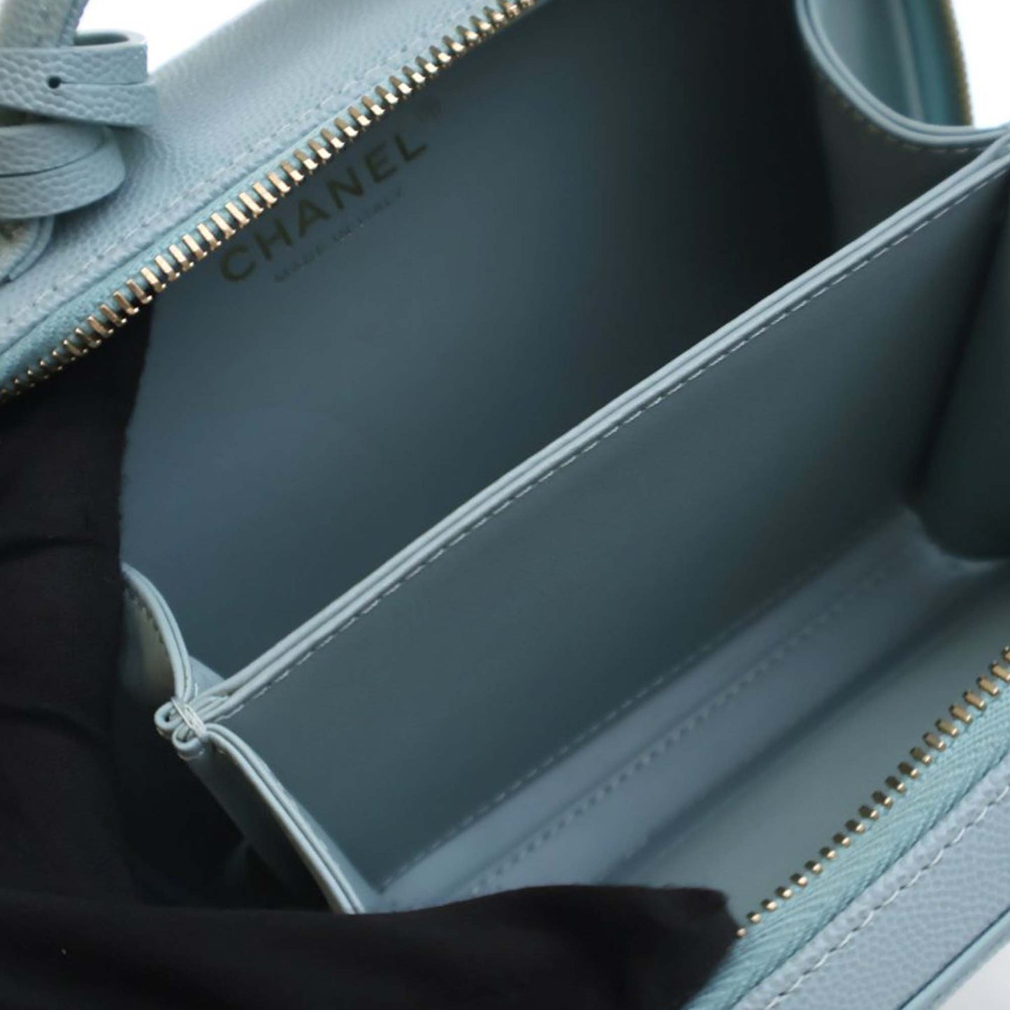 Chanel Caviar Filigree Vanity Case