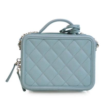 Chanel Caviar Filigree Vanity Case