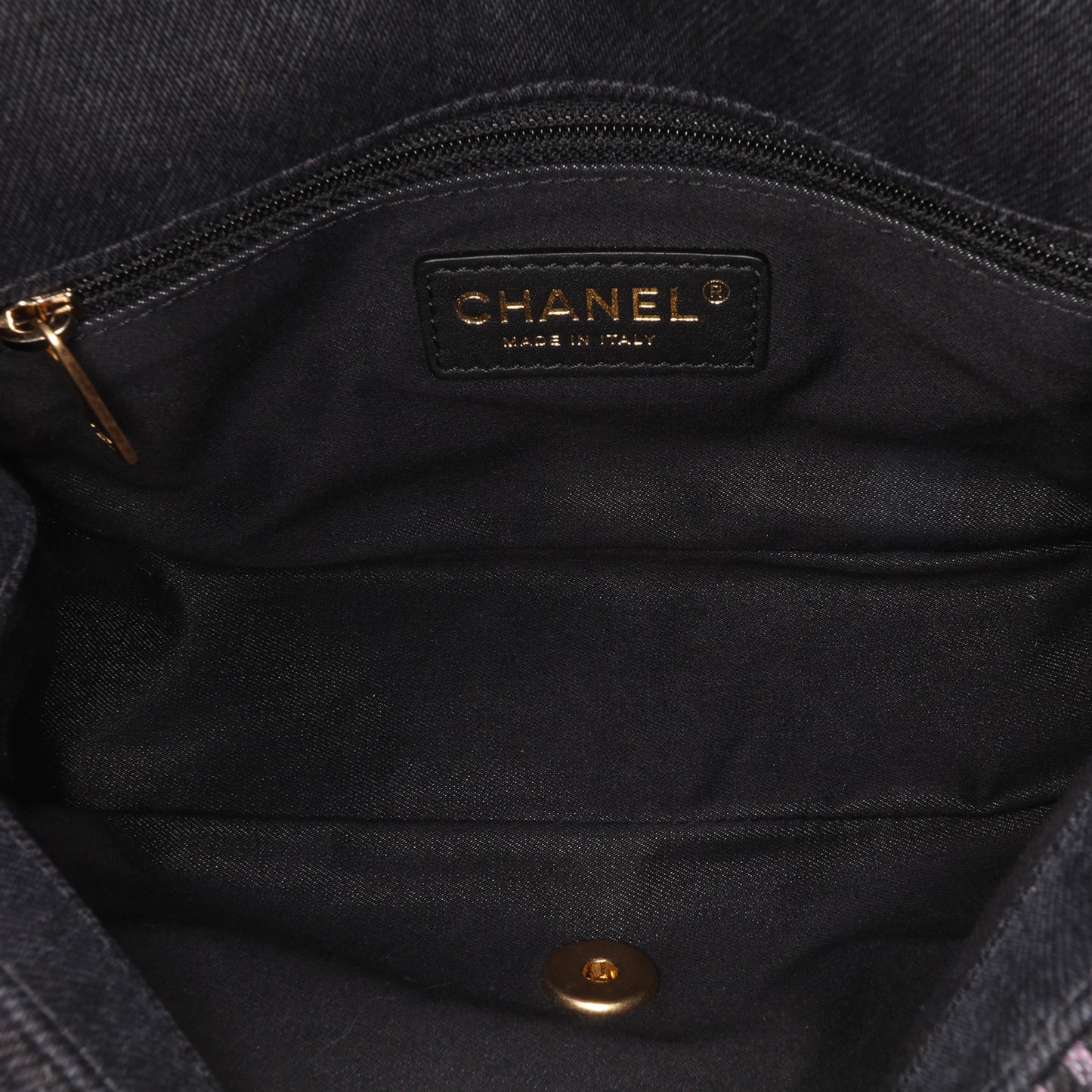 Chanel Mini Rectangular Quilted Denim Mood Flap