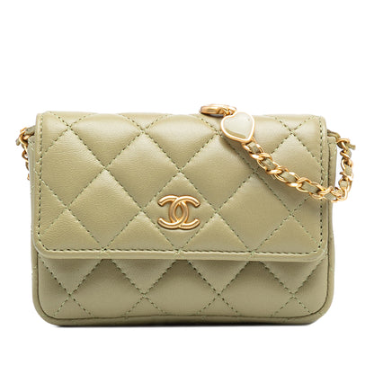 Chanel Coco Hearts Clutch with chain