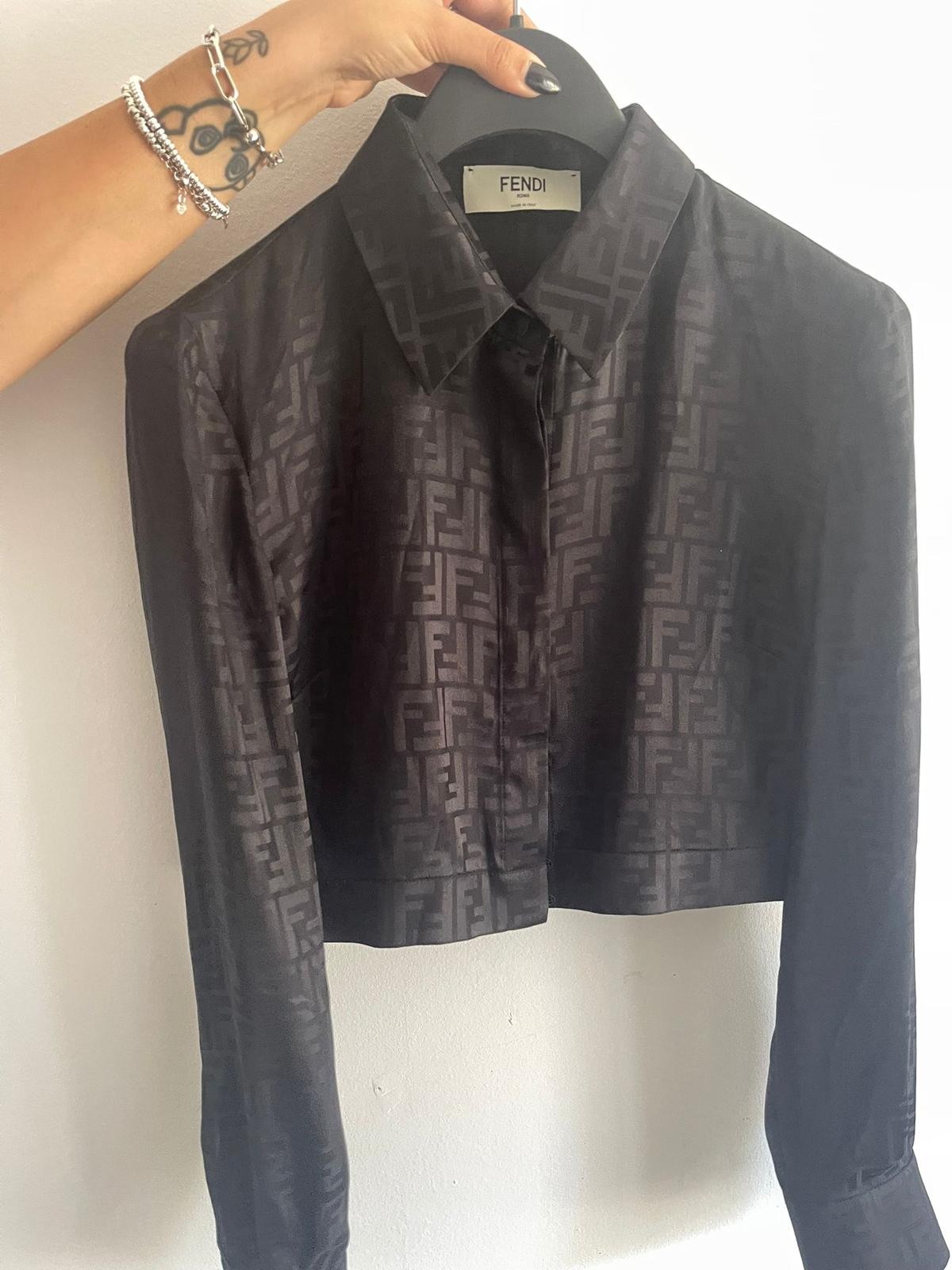 Fendi Cropped Logo Shirt