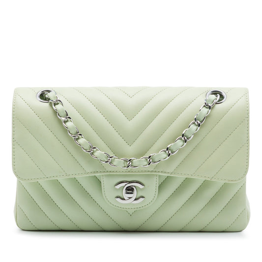 Chanel Small Classic Chevron Lambskin Double Flap