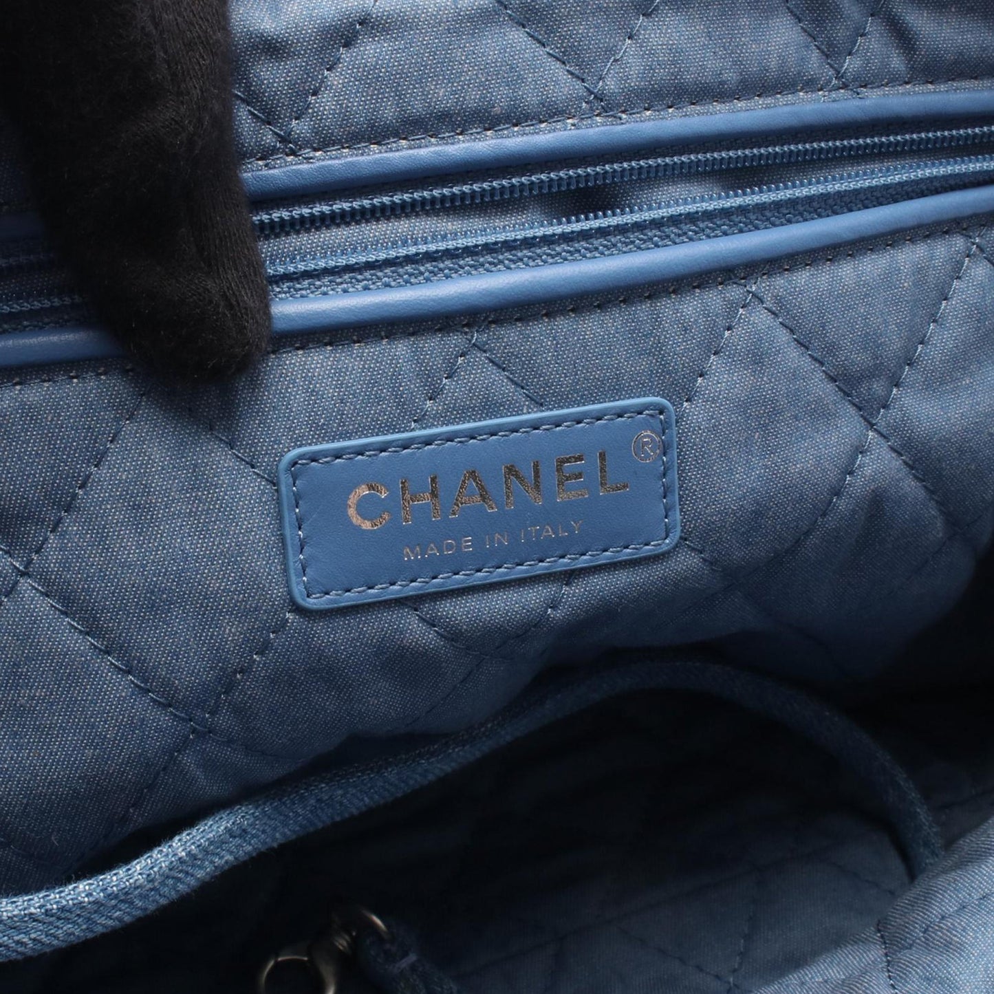 Chanel Large Denim Sequin Embellished 22 Hobo Bag preloved