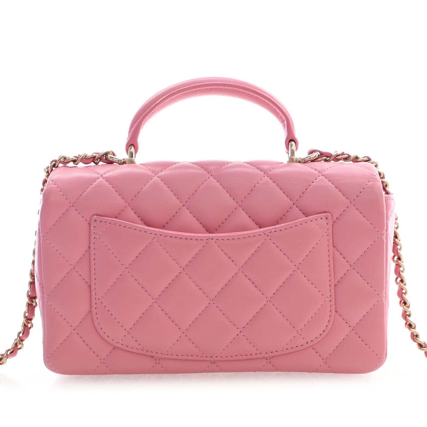Chanel Mini Rectangular Classic Lambskin Top Handle Flap preloved bag