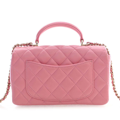 Chanel Mini Rectangular Classic Lambskin Top Handle Flap preloved bag