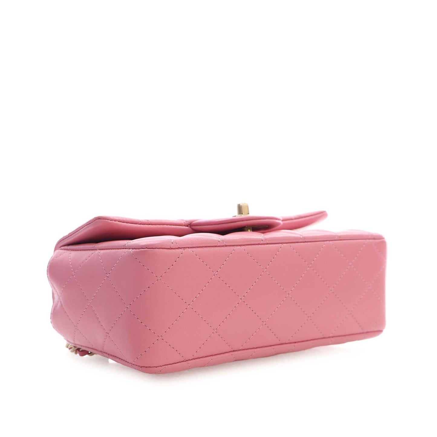 Chanel Mini Rectangular Classic Lambskin Top Handle Flap preloved bag