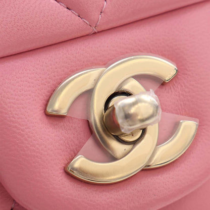 Chanel Mini Rectangular Classic Lambskin Top Handle Flap preloved bag