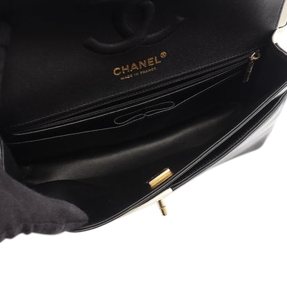 Chanel Medium Classic Bicolor Lambskin Geometric Colorblock Double Flap preloved bag