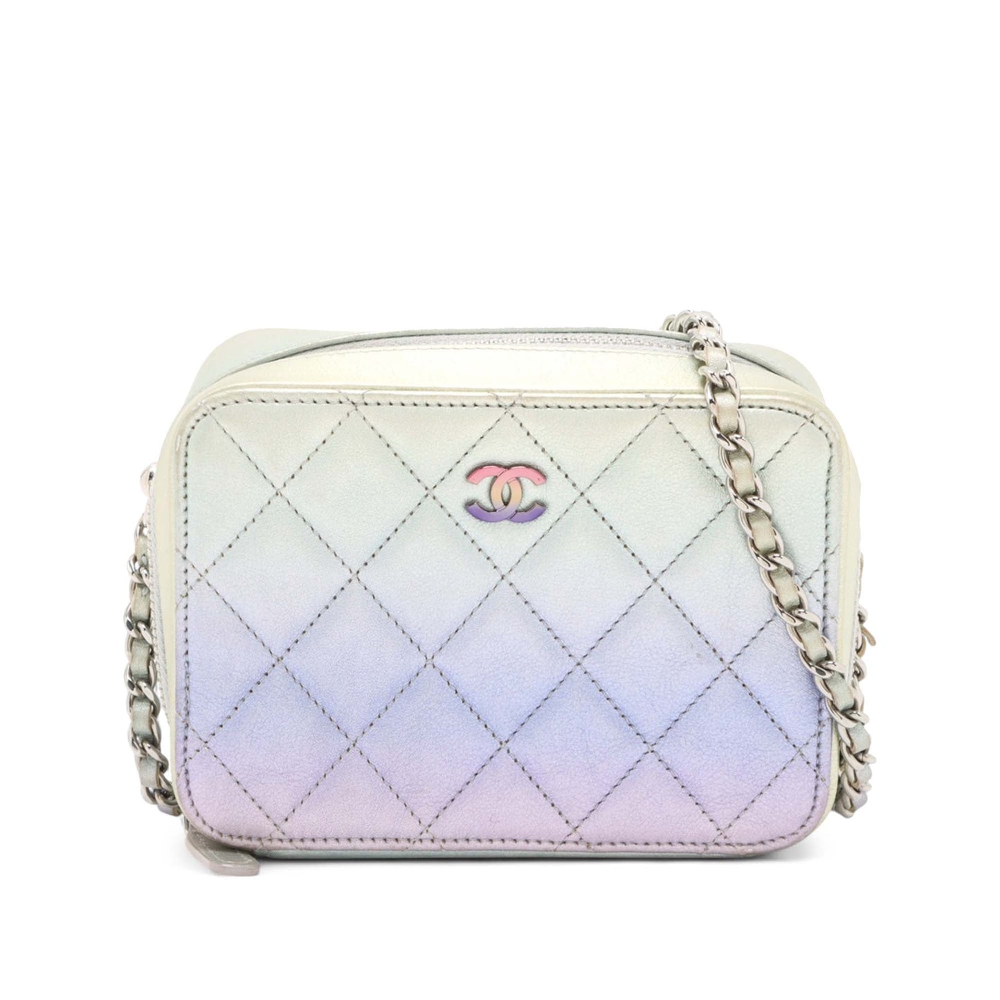 Chanel CC Quilted Gradient Metallic Calfskin preloved Camera Bag