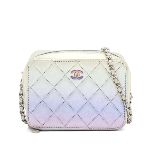 Chanel CC Quilted Gradient Metallic Calfskin preloved Camera Bag