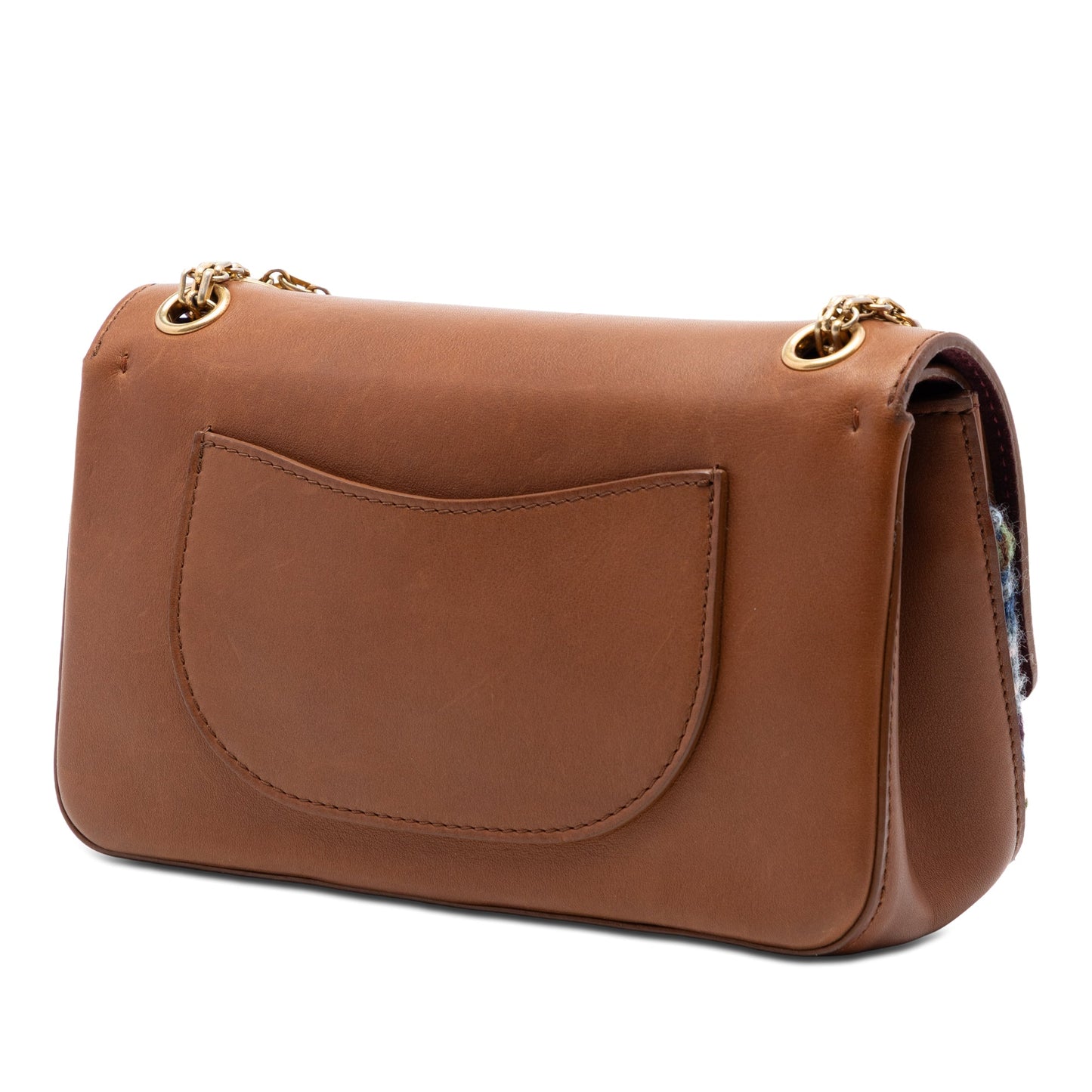 Chanel Smooth Calfskin and Knit Reissue 2.55 Medallion Nude Double Flap 225 preloved bag