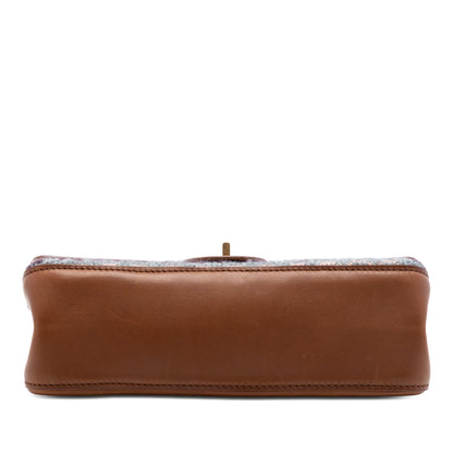 Chanel Smooth Calfskin and Knit Reissue 2.55 Medallion Nude Double Flap 225 preloved bag
