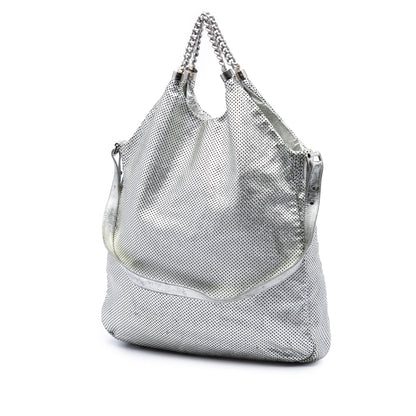 Chanel Large Metallic Glazed Calfskin Perforated Rodeo Drive preloved bag