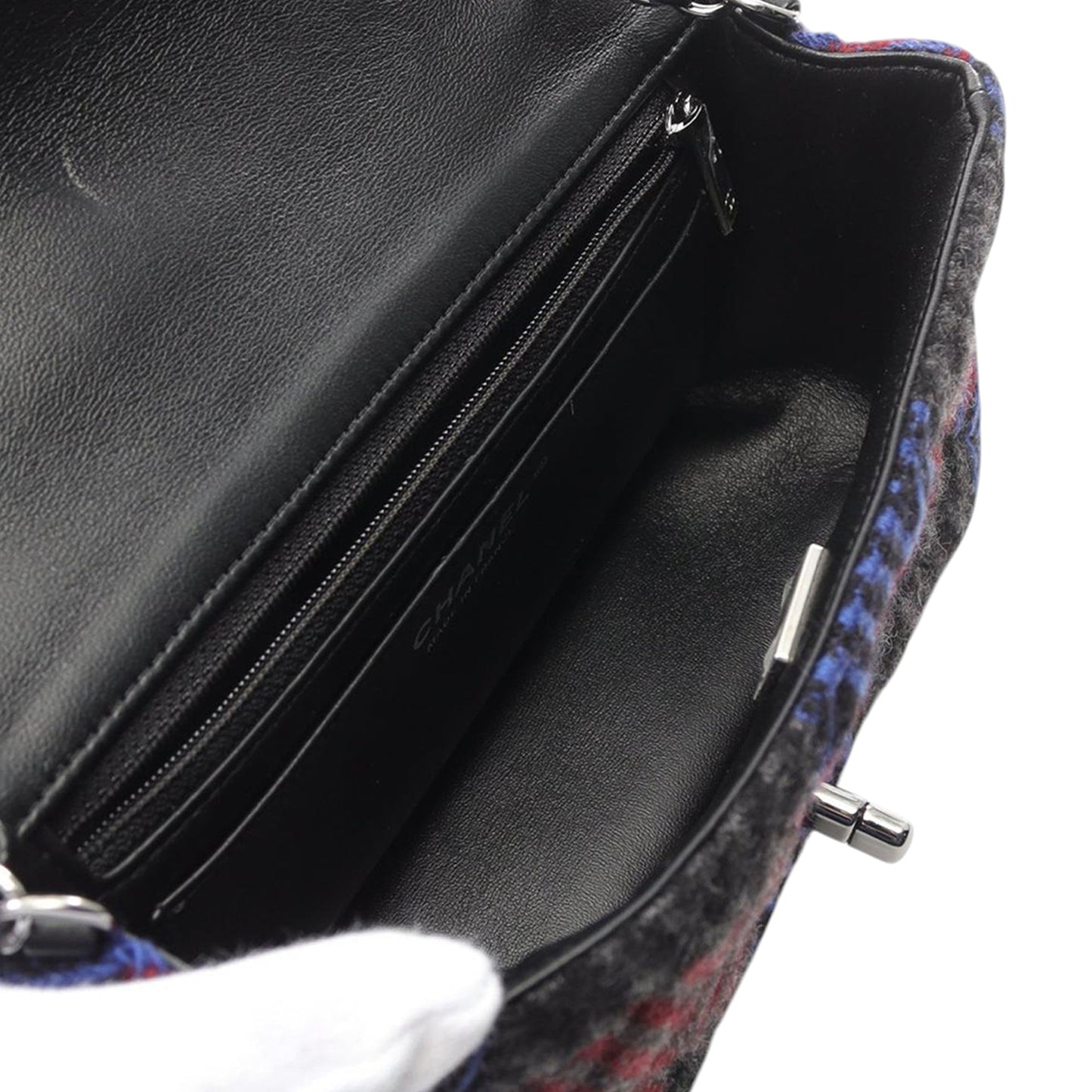 Chanel Mini Rectangular Classic Tweed Single preloved Flap bag
