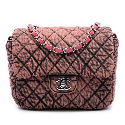 Chanel Small Square CC Quilted Denimpression Single preloved Flap