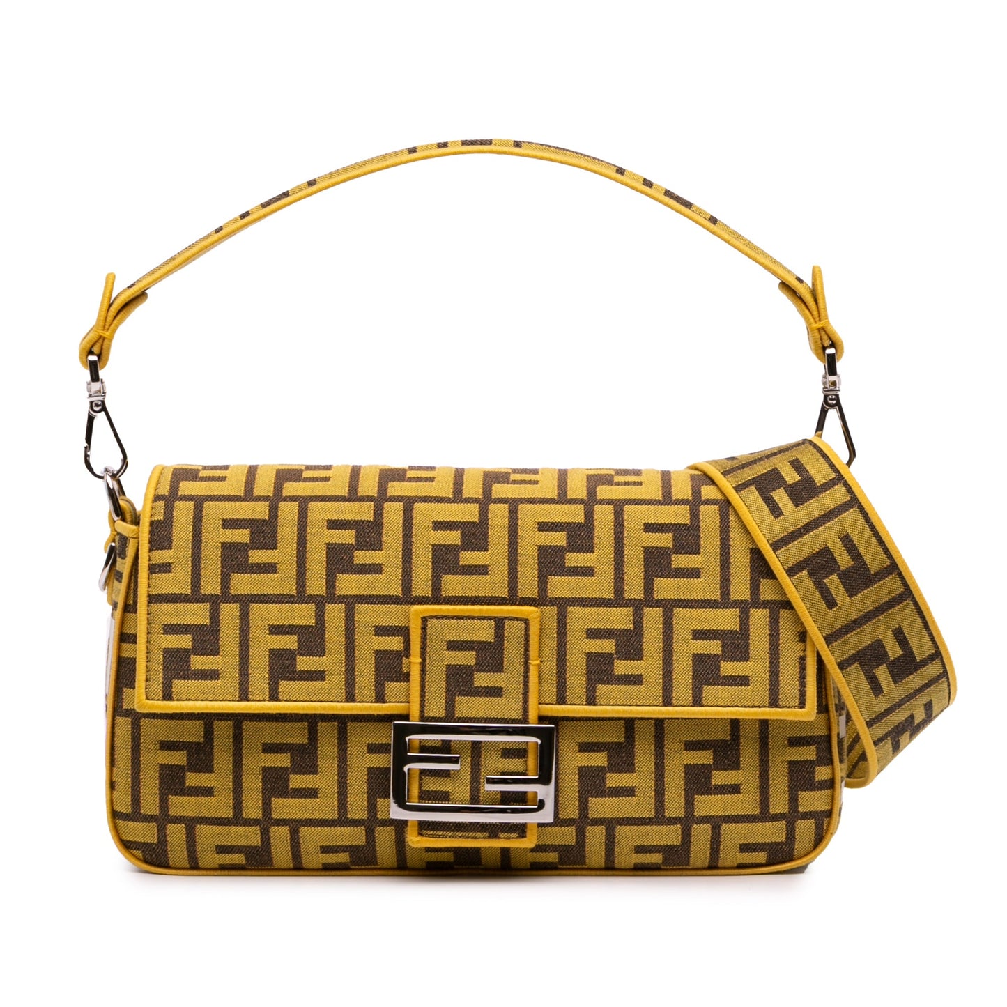 Fendi FRGMT x Zucca Embroidered Canvas Baguette Bag