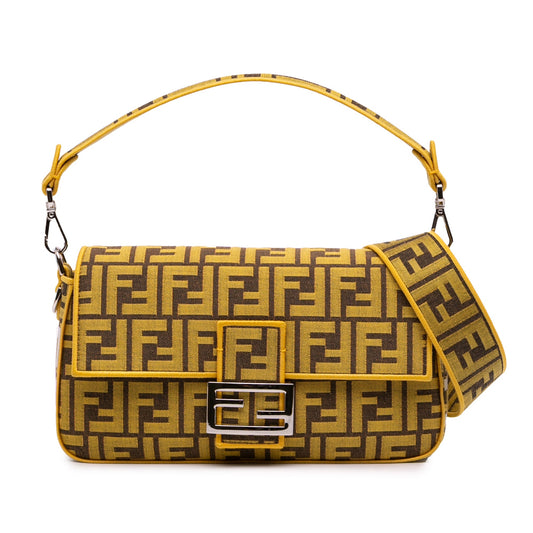 Fendi FRGMT x Zucca Embroidered Canvas Baguette Bag