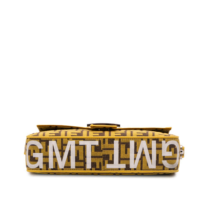Fendi FRGMT x Zucca Embroidered Canvas Baguette Bag