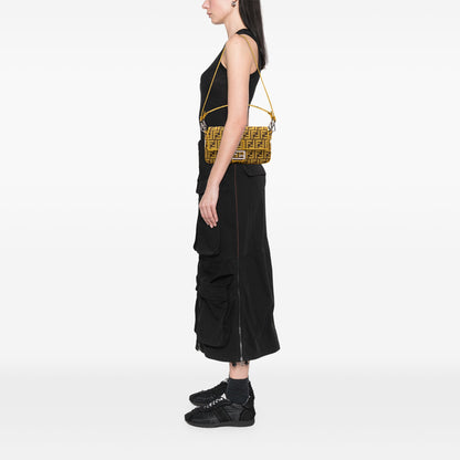 Fendi FRGMT x Zucca Embroidered Canvas Baguette Bag