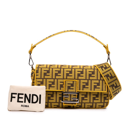Fendi FRGMT x Zucca Embroidered Canvas Baguette Bag