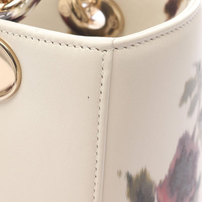 Dior Medium Leather Floral Printed Lady Dior used bag