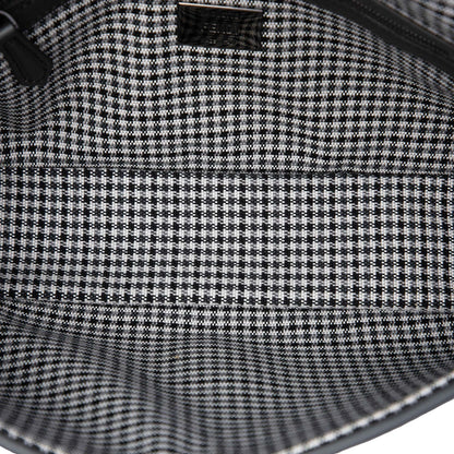 Fendi FF Embroidered Wool Houndstooth used Baguette Bag